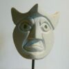 Visage en pierre (tuffeau) Sculpture de Fred Soula, sculpteur en Dordogne
