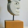 Visage en pierre (tuffeau) Sculpture de Fred Soula, sculpteur en Dordogne