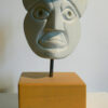 Visage en pierre (tuffeau) Sculpture de Fred Soula, sculpteur en Dordogne