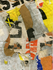 Papiers sous verre - 24 x 18 cm - 2004 Collage de l'artiste Fred SOULA, sculpteur plasticien en Dordogne