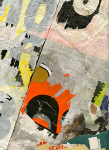 Papiers sous verre - 30 x 24 cm - 2004 Collage de l'artiste Fred SOULA, sculpteur plasticien en Dordogne