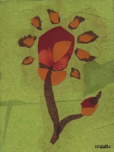 Papiers collés sur toile - 10 x 20 cm - 2007 Collage papiers sur toile de l'artiste Fred SOULA, sculpteur plasticien en Dordogne