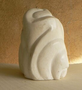 Organik - 2008 - stéatite Sculpture abstraite en stéatite réalisée par Fred Soula, sculpteur en Dordogne