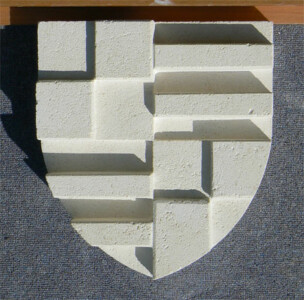 pierre de Paussac - 2009 Blason de Grignols, en pierre de Paussac, de Fred SOULA sculpteur en Dordogne