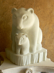 Ensemble - Tuffeau - 2009 Ours ensembles - Sculpture animalière en pierre, création de Fred SOULA sculpteur en Dordogne