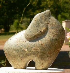 Cheval - Stéatite - 2013 Cheval - Sculpture animalière en stéatite, création de Fred SOULA sculpteur en Dordogne