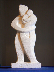 Mère et enfant 1 - pierre de Paussac - 12,5 x 27,5cm - 2016