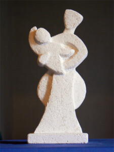 Mère et enfant 2 - pierre de Paussac - 12,5 x 27,5cm - 2016