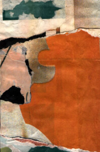 Papiers sous verre - 15 x 10 cm - 1997 Collage de l'artiste Fred SOULA, sculpteur plasticien en Dordogne