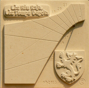 Pierre de Paussac - 2013 - 40x40x2 cm Cadran Solaire Occidental