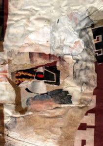 Papiers sous verre - 30 x 24 cm - 1997 Collage de l'artiste Fred SOULA, sculpteur plasticien en Dordogne