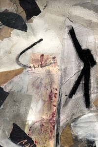 Papiers, acrylique sous verre - 30 x 20 cm - 1997 Collage de l'artiste Fred SOULA, sculpteur plasticien en Dordogne