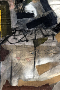 Papiers, acrylique sous verre - 30 x 20 cm - 1997 Collage de l'artiste Fred SOULA, sculpteur plasticien en Dordogne