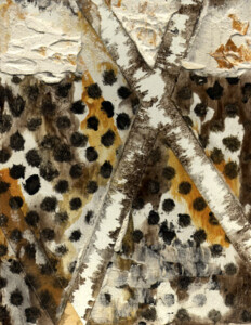 1993 - ciment, acrylique et encre sur bois - 25x20 cm Peinture abstraite acrylique sur bois de Fred Soula, sculpteur plasticien en Dordogne