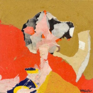 Papiers collés sur toile - 20 x 20 cm - 2009 Collage papiers sur toile de l'artiste Fred SOULA, sculpteur plasticien en Dordogne