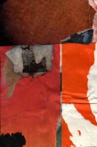 Papiers sous verre - 15 x 10 cm - 1997 Collage de l'artiste Fred SOULA, sculpteur plasticien en Dordogne