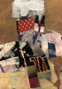 papiers sous verre - 30 x 24 cm - 1997 Collage de l'artiste Fred SOULA, sculpteur plasticien en Dordogne