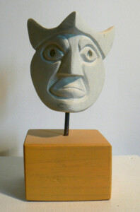 Esprit 2 - Tuffeau - 25 x 8,5 x 7.5 cm - 2019 Visage en pierre (tuffeau) Sculpture de Fred Soula, sculpteur en Dordogne